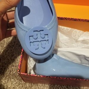 Tory Burch Chicory minnie travel ballet shoes.